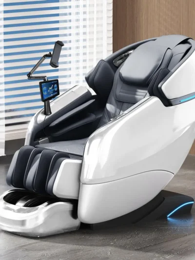 4D Full Body Massage Chair with Heating & Bluetooth – White G6Bai